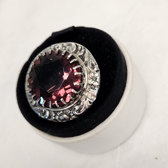 Antique Silver Scottish Amythyst Brooch - Picture 7 of 16